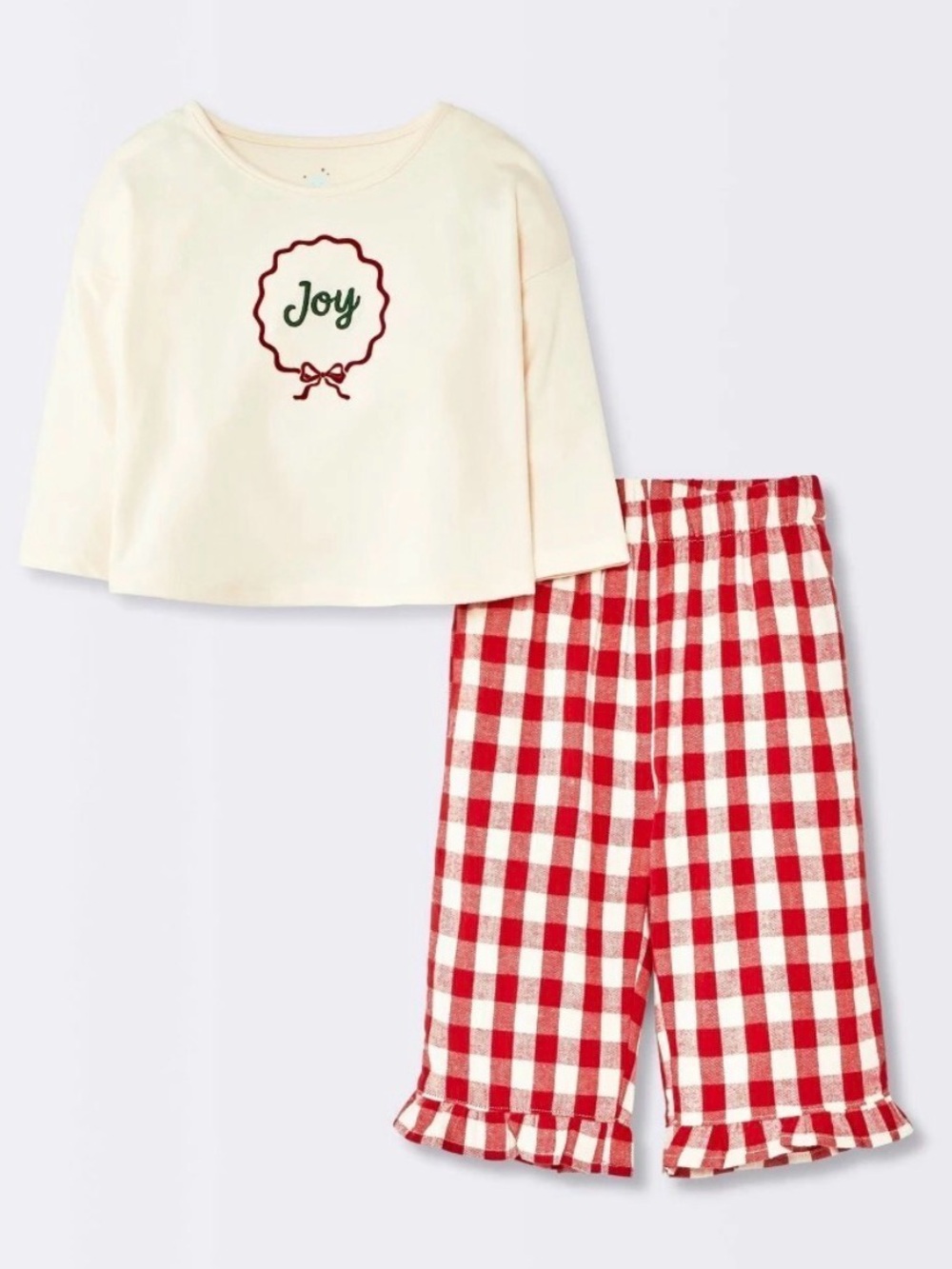 042K Cloud Island Infant Girl Gingham Joy Holiday Set - Size: Newborn